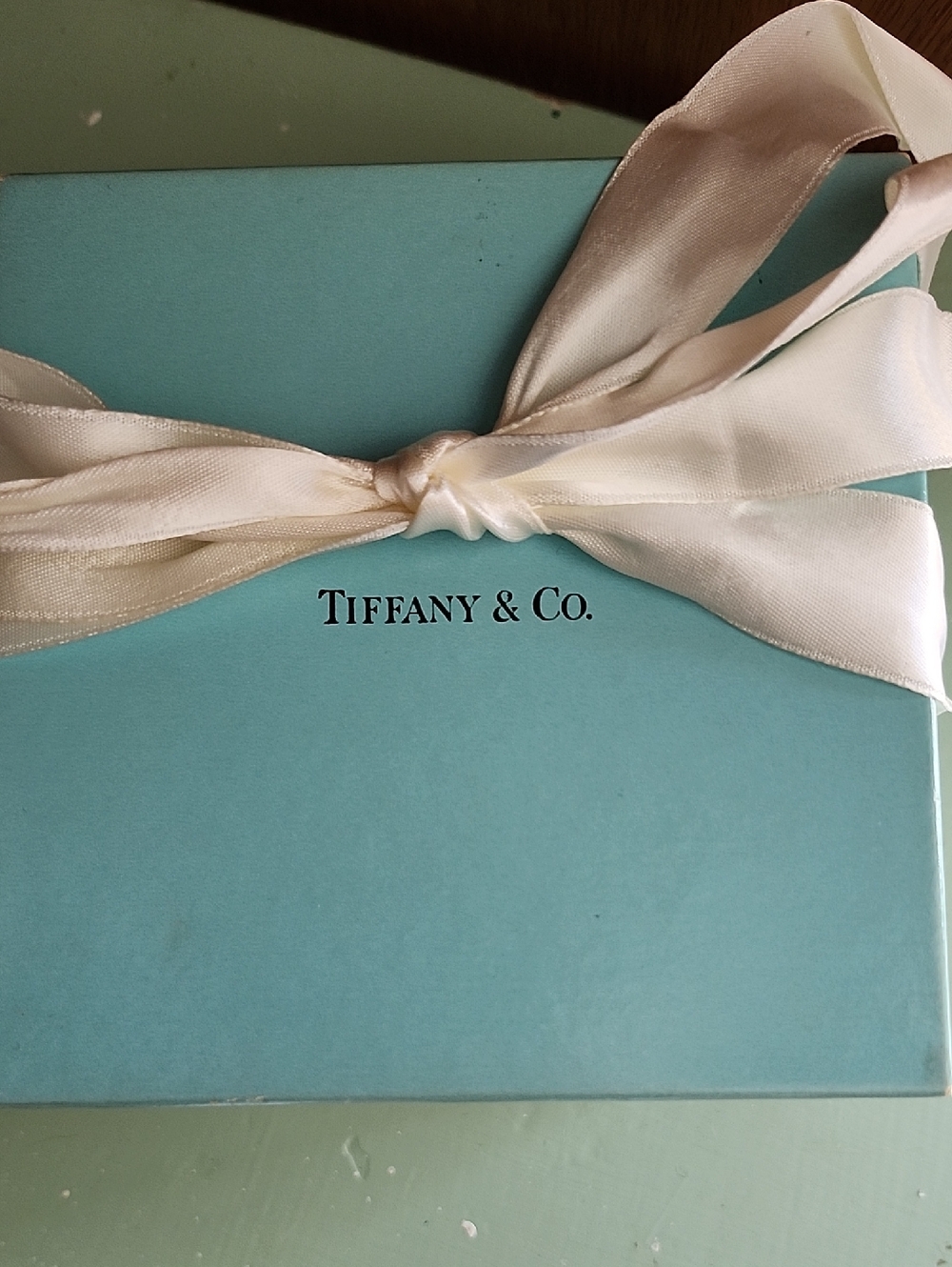 Tiffany & Co. Blue Gift Box with Ivory Ribbon